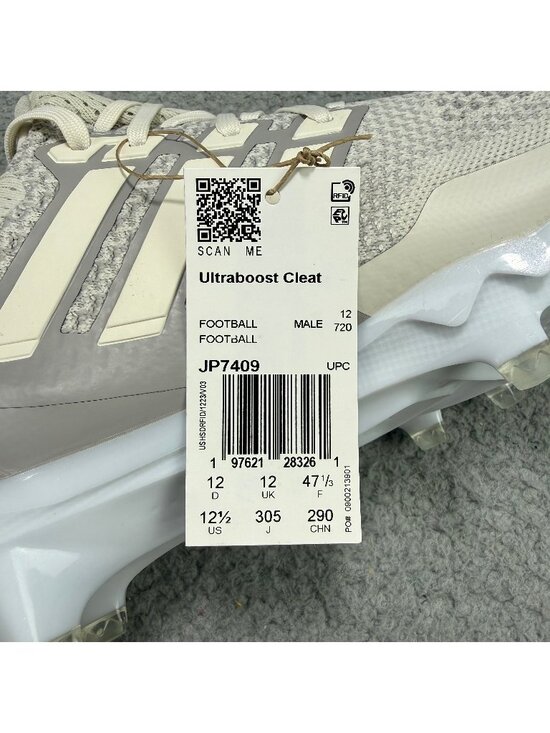 Adidas UltraBoost Cleats Mens 12.5 Shoes Cream Chalk 1.0 Football Talc Granite main image 6